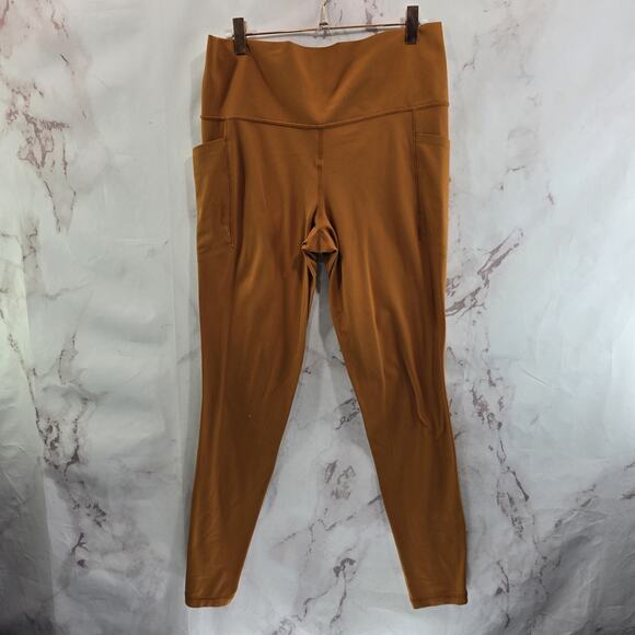 Athleta Pants - Athleta Leggings Womens Large X 29 Orange Salutation Stash Tight Full Length